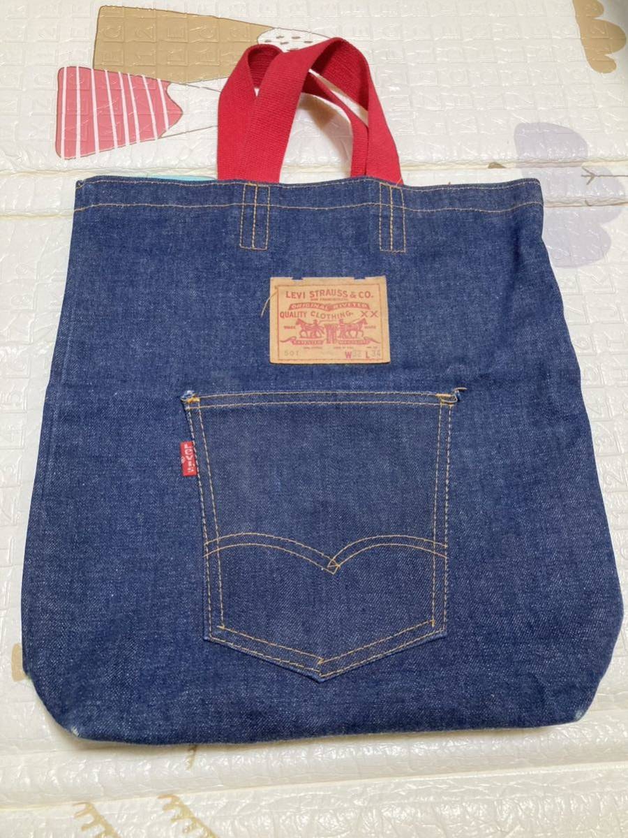 A (未使用に近い)】リーバイス 70s 501 デニムトートバッグ デッド