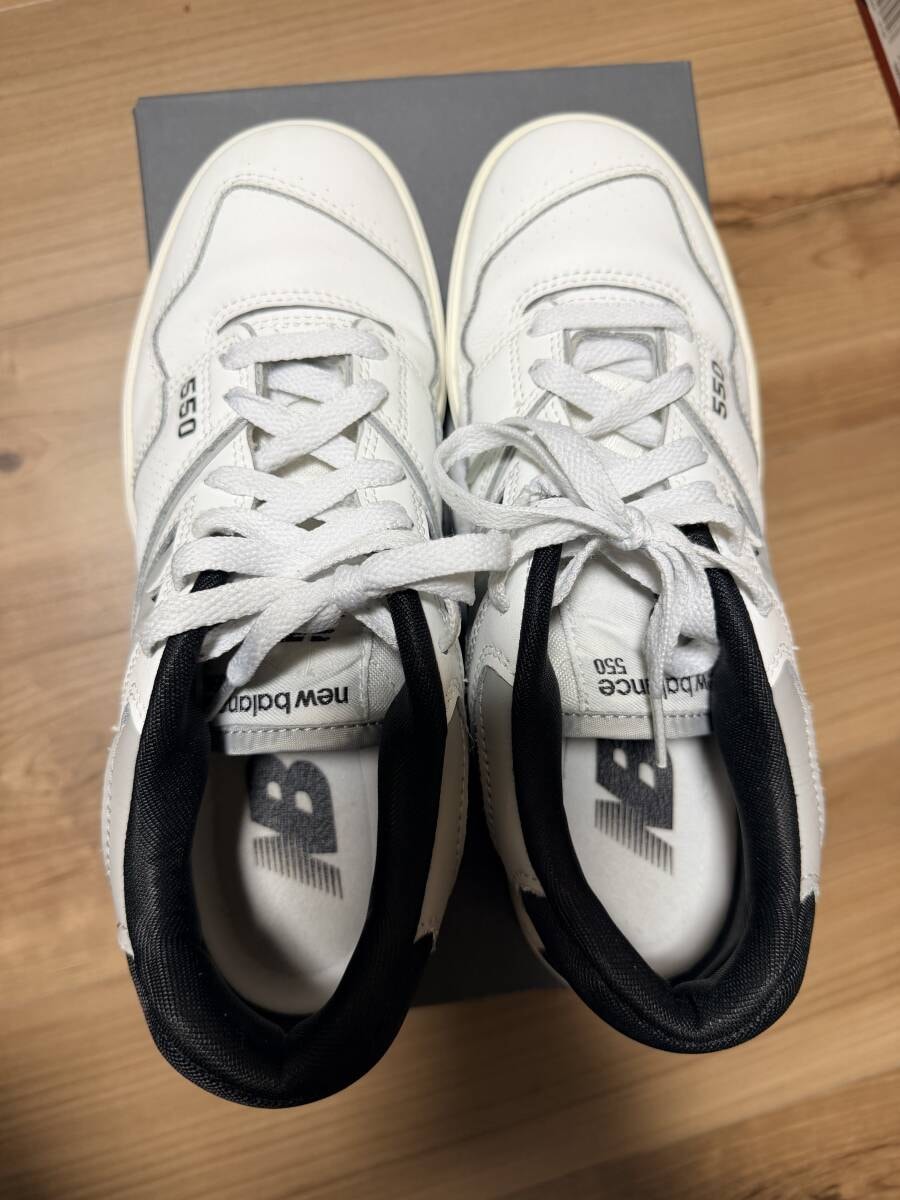 【美品】【New Balance】550 ホワイト/ブラック スニーカー