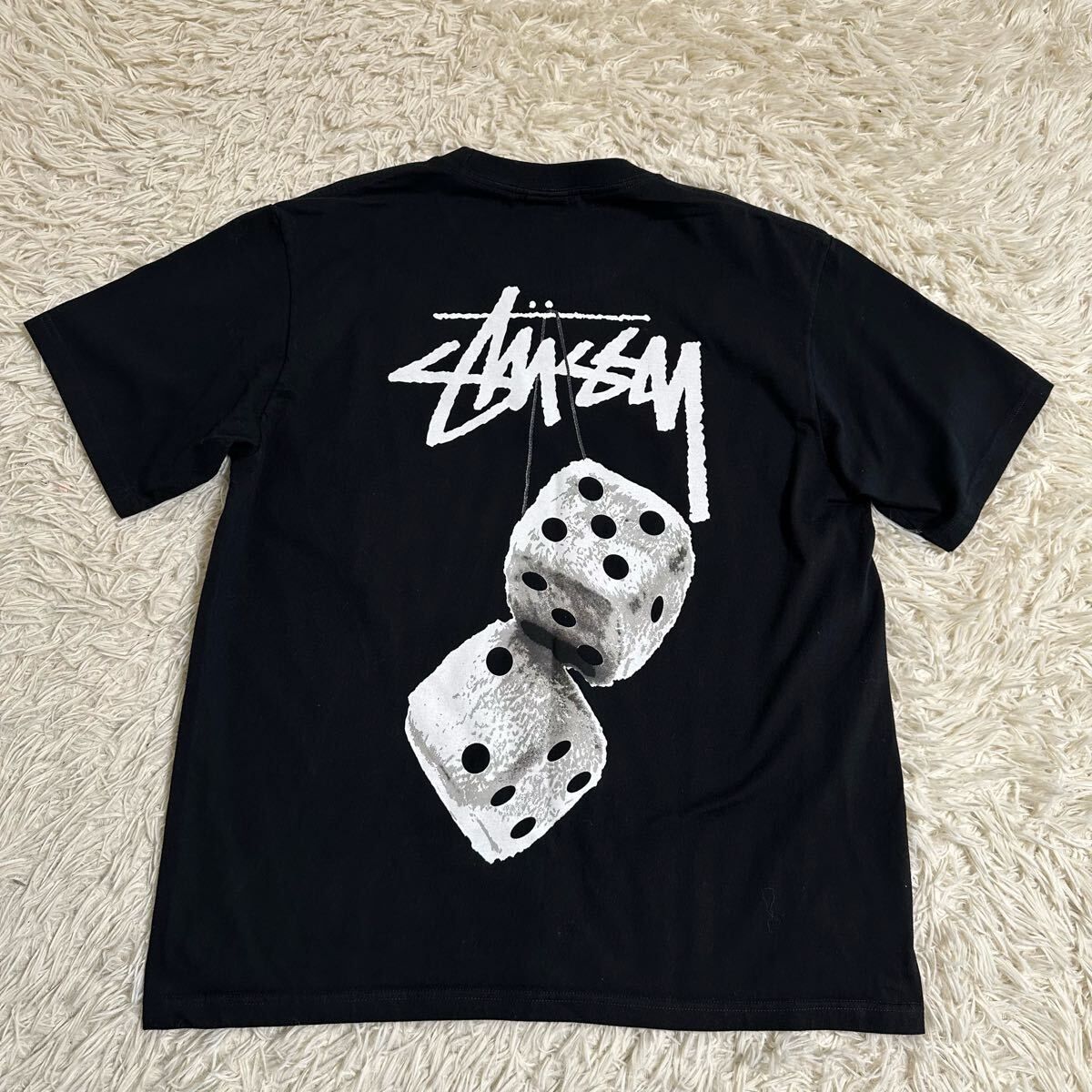 【STUSSY】ステューシー Tシャツ 半袖 ブラック L サイコロ ダイス