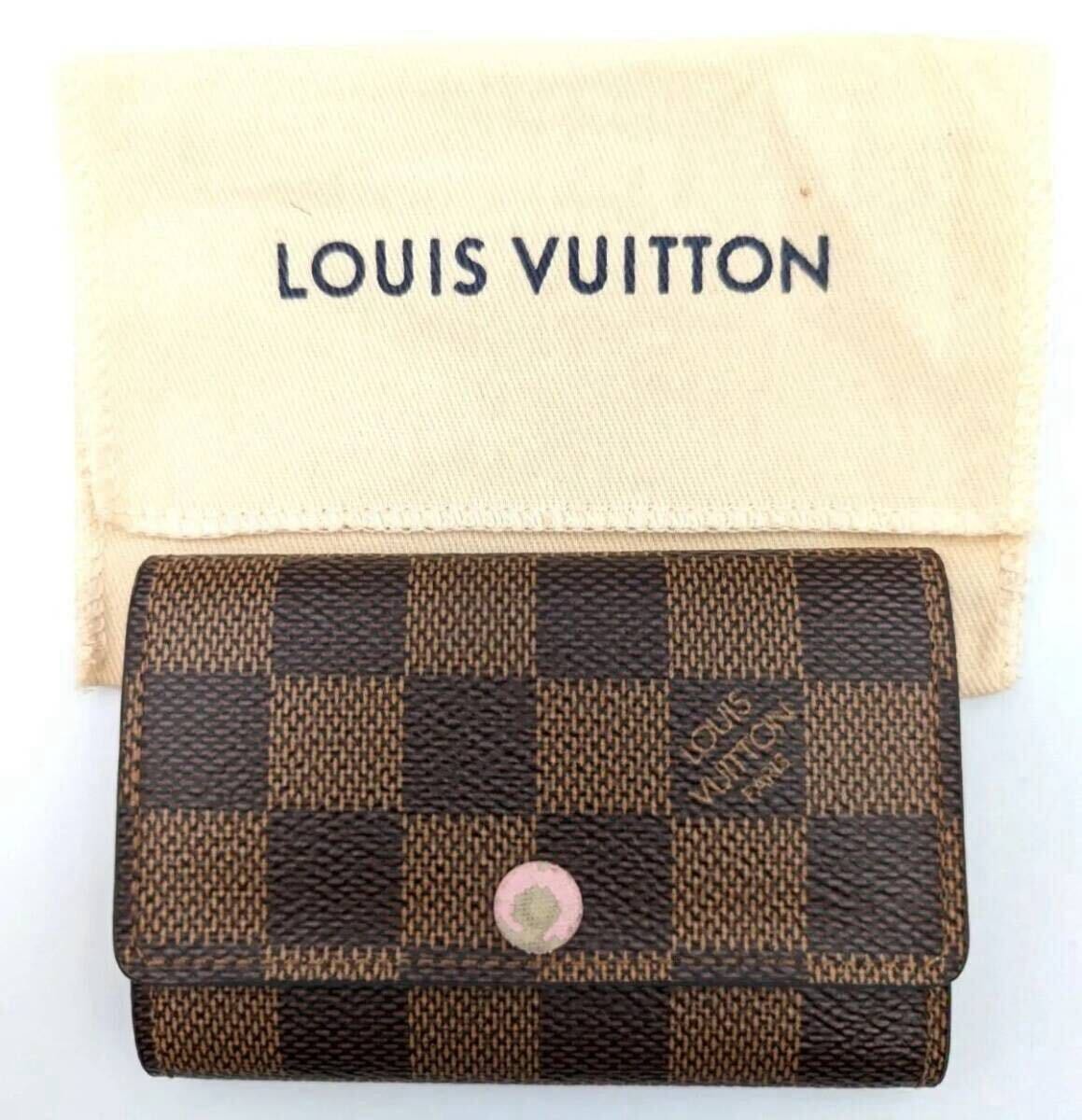 LOUIS VUITTON ルイ・ヴィトン 6連 キーケース ローズバレリーヌ ミュルティクレ6 ダミエ N41624 