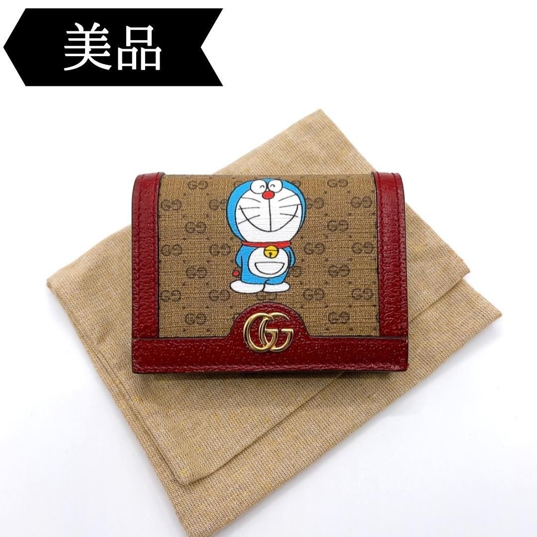 目立った傷や汚れなし】◇グッチ◇レザー×PVC/ドラえもん/ミニGG 