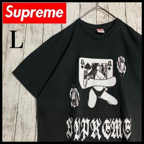 【名作・入手困難モデル】シュプリーム☆ビッグトランプロゴ入りTシャツ/2823