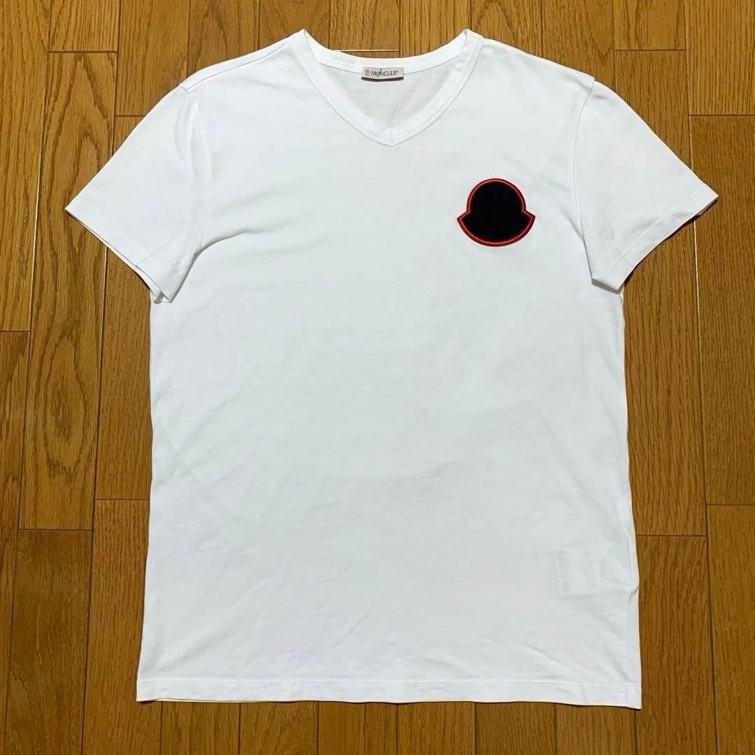 極美品　モンクレール　デカワッペン　Tシャツ　ホワイトM　国内正規品　3S619