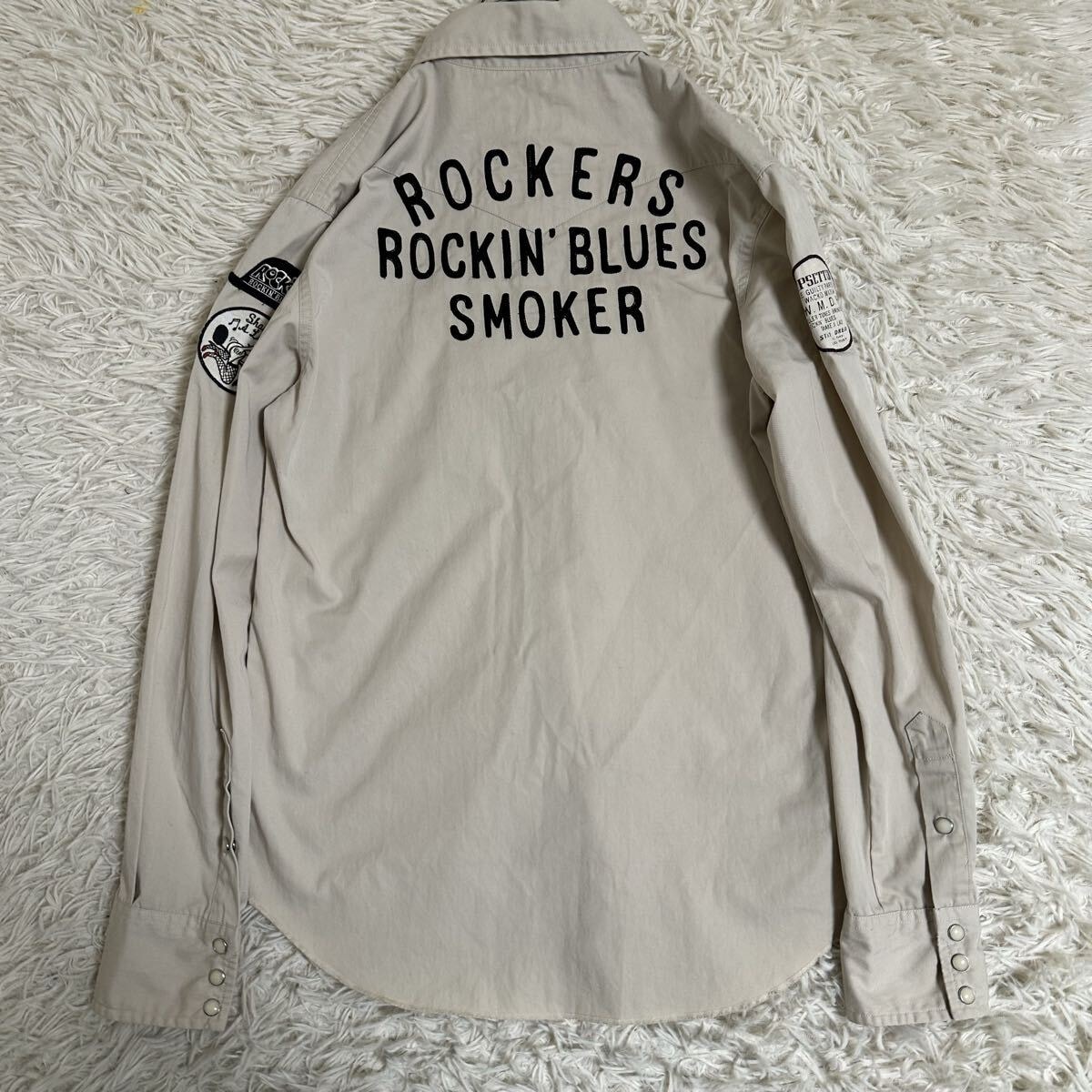 【WACKOMARIA】 ワコマリア ウエスタンシャツ M ワッペン 長袖