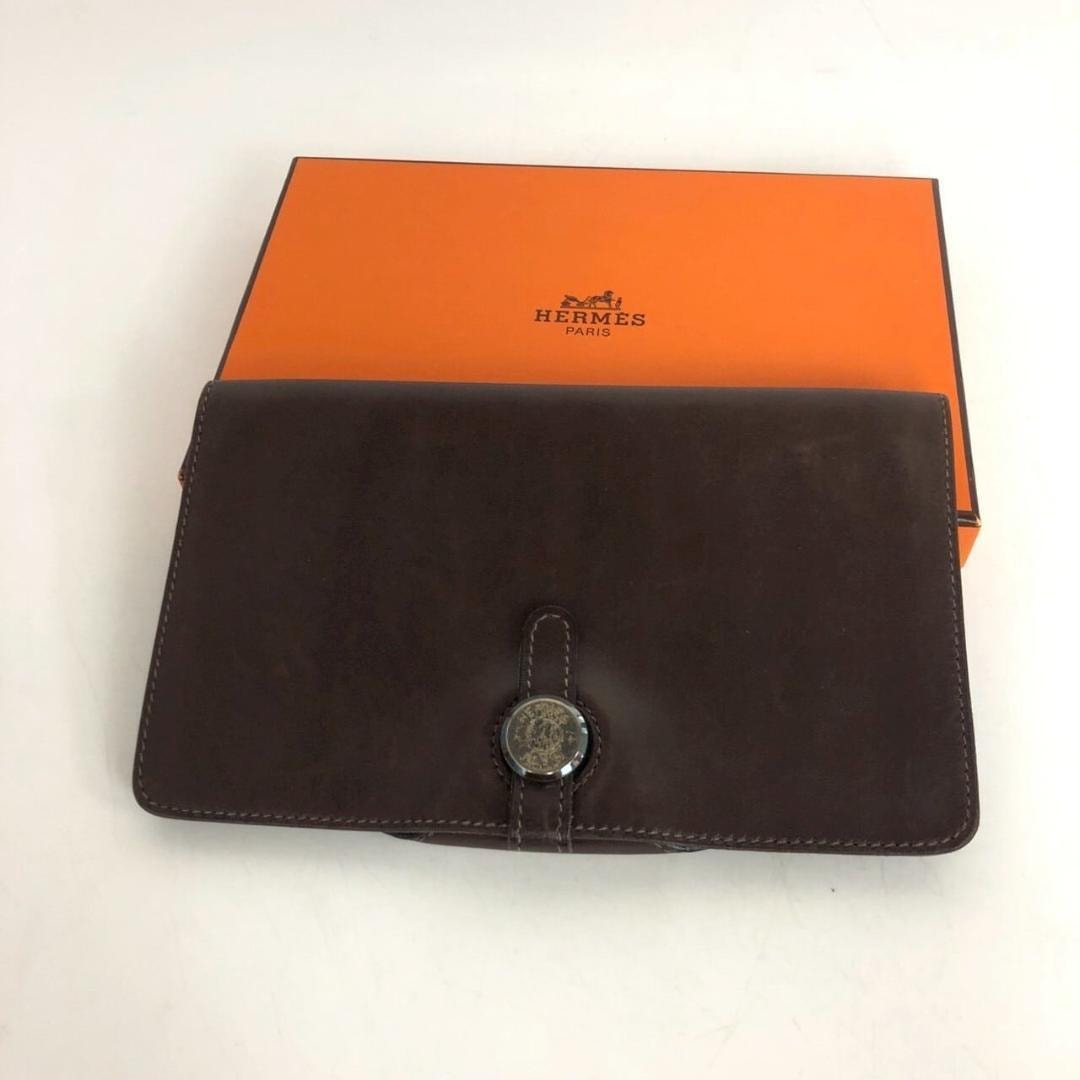 A (未使用に近い)】美品 エルメス HERMES ロウリス ルリ スリム 小銭 
