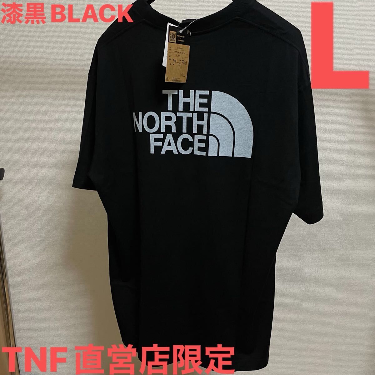 ノースフェイス 直営店限定 Tシャツ S/S Shikkoku Back Logo Tee【Lサイズ】NT12565R 漆黒バックロゴティー ブラック 丸の内限定 半袖T