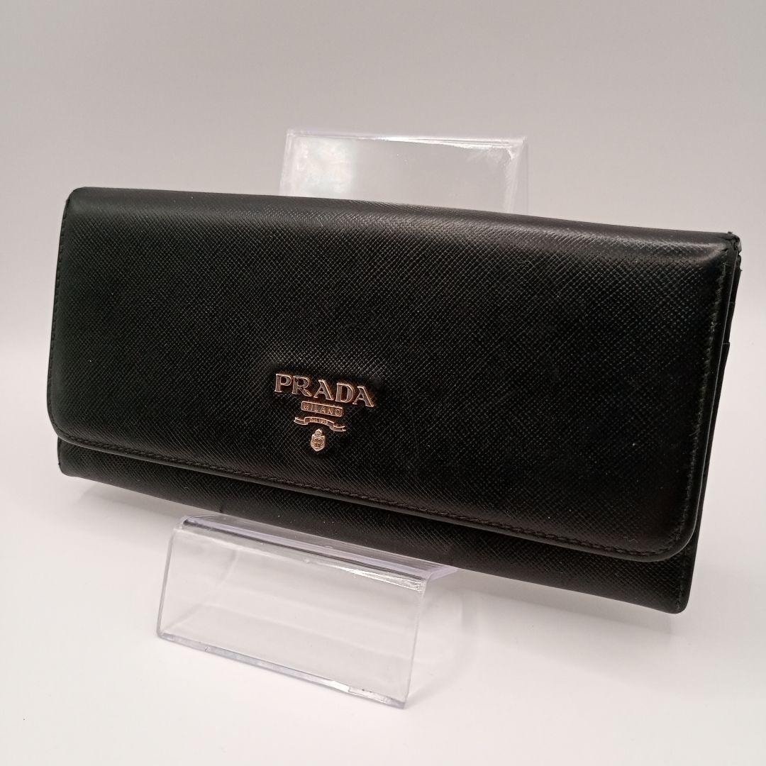 プラダ ファスナー付 サフィアーノレザー 財布 