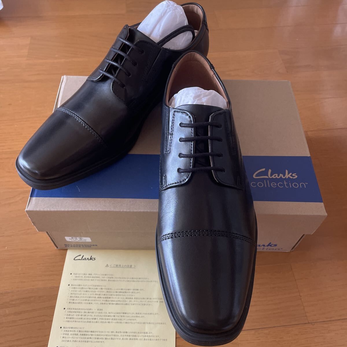 未使用　Clarks クラークス　ビジネスシューズ　25cm ブラック 新品・未使用(ワケあり)】Clarks ビジネスシューズ ブラック 未