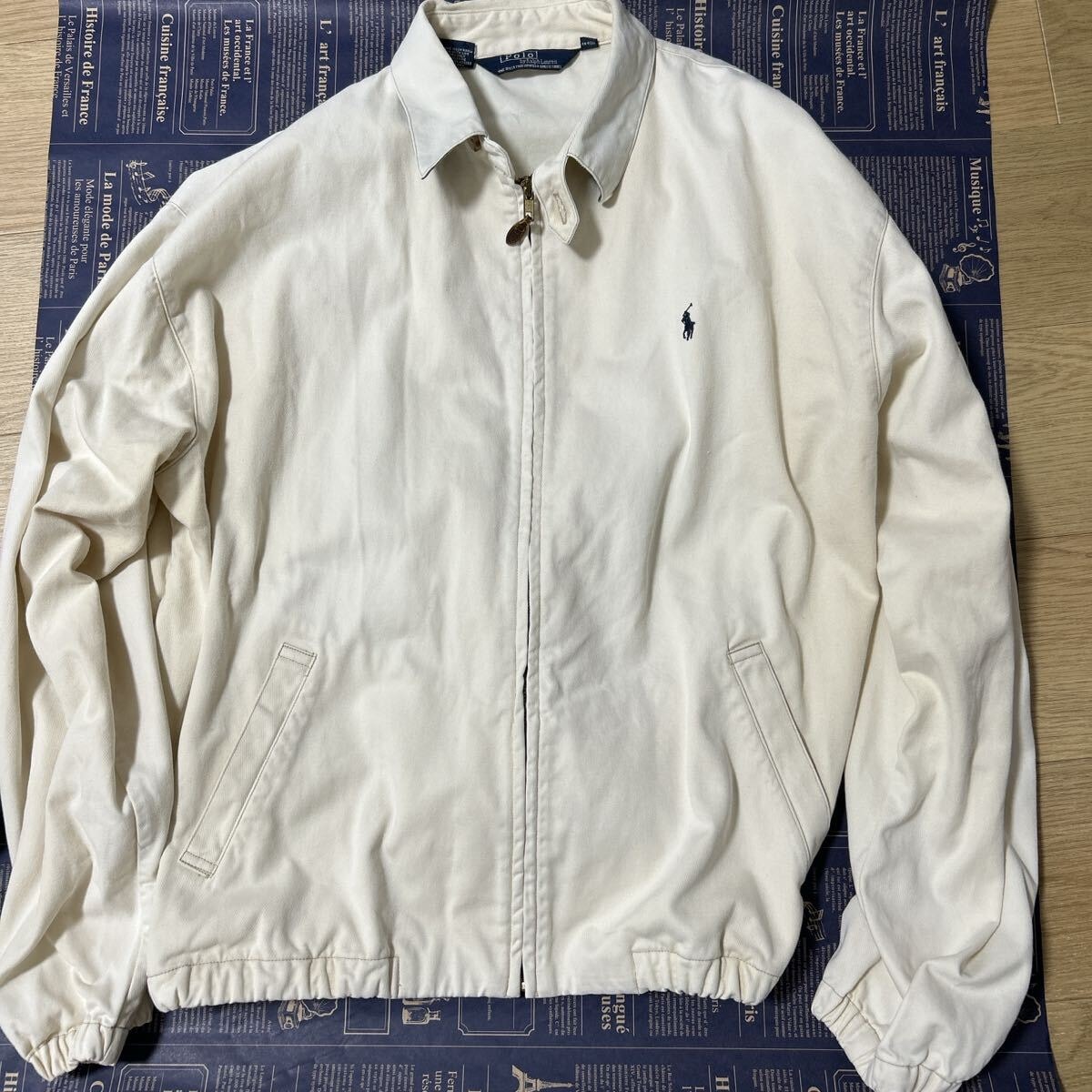 ポロラルフローレン 90s三角タグ ベージュ スウィングトップL クリーニング済 中古・古着通販】POLO RALPH LAUREN (ポロ・ラルフローレン) 三角タグ