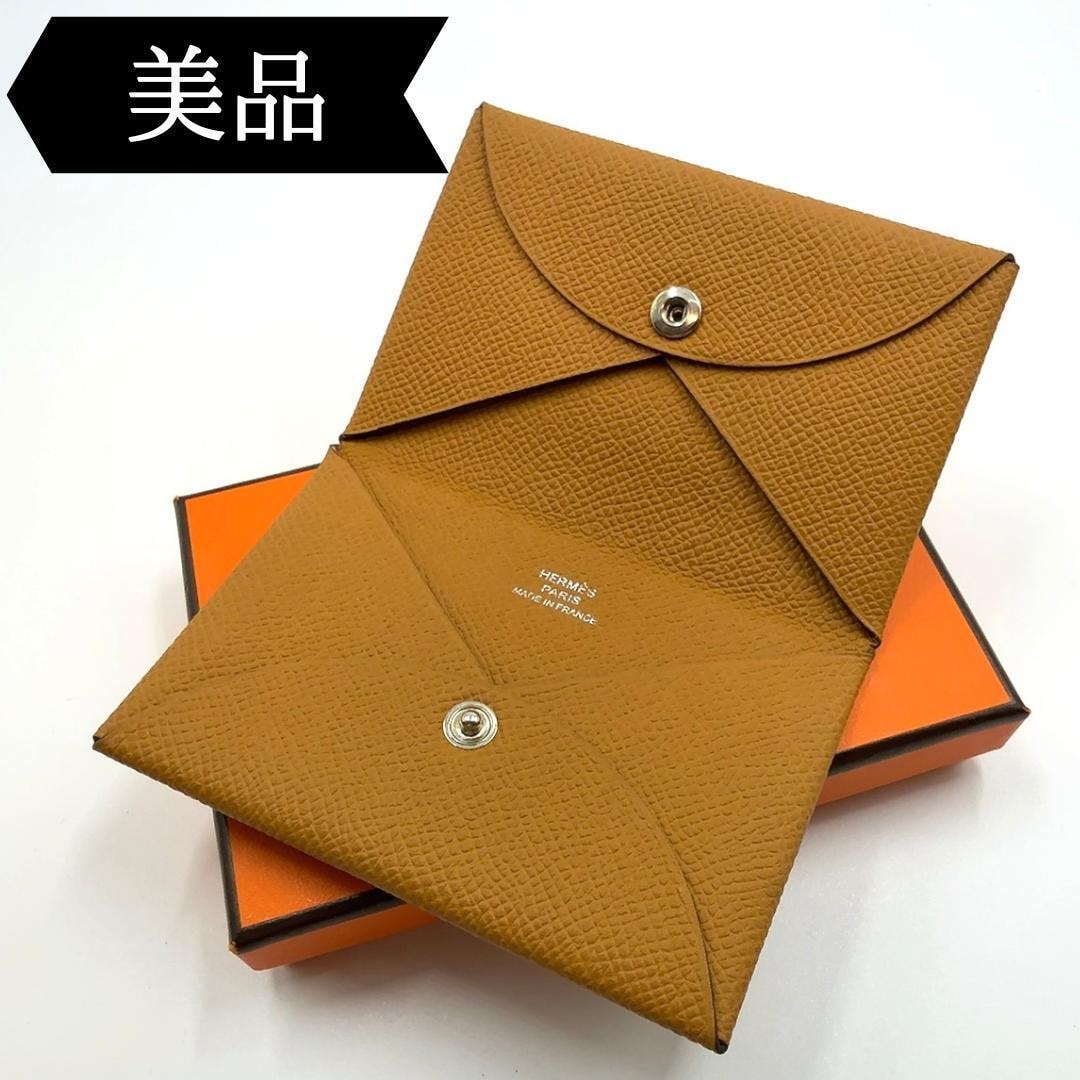 ◇エルメス◇ヴォーエプソン/カルヴィ/カードケース/名刺入れ/刻印:Y