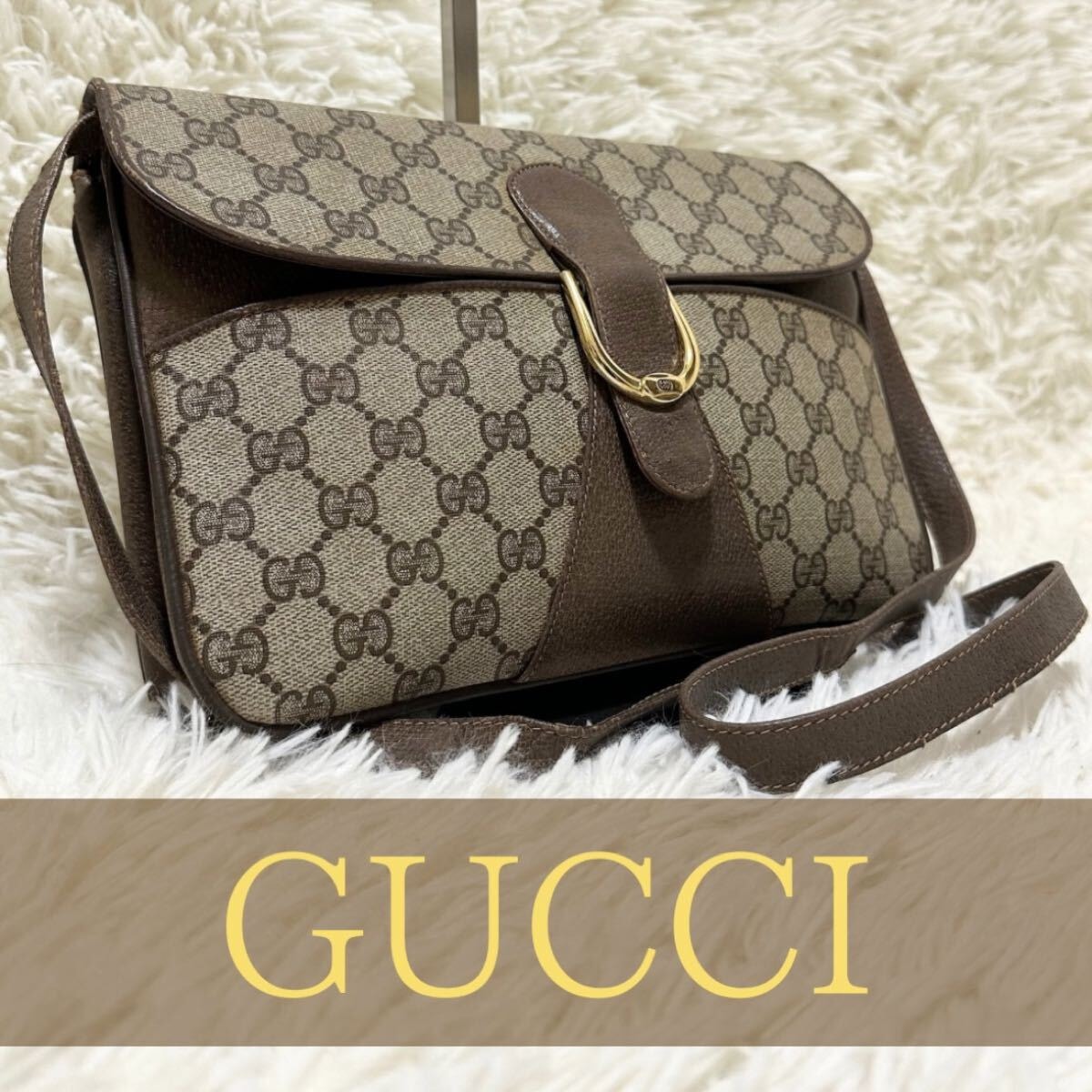 目立った傷や汚れなし】希少 レア オールドグッチ GG 総柄 レザー