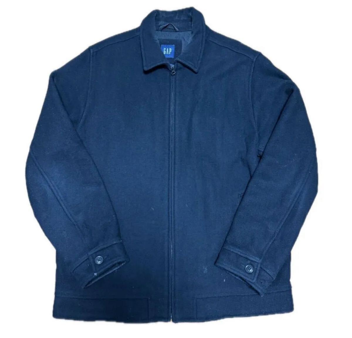 00s old gap ウールジャケット オールブラック　ブルゾン　L