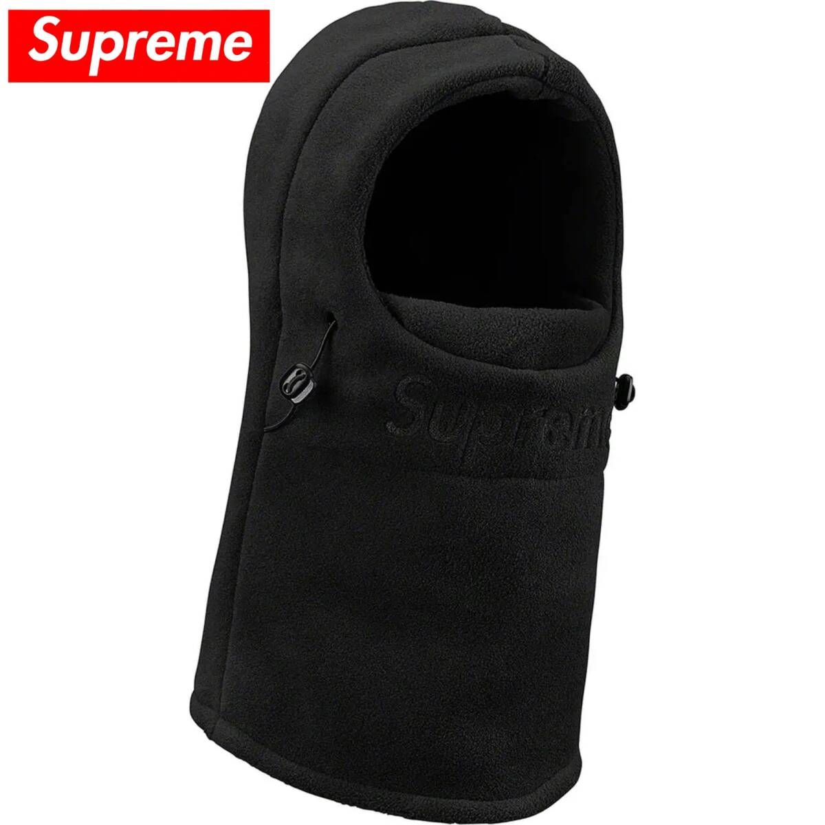 新品■21FW Supreme Polartec Balaclava BLACK バラクラバ 黒 21AW ニットキャップ ニット帽 フリース ネックウォーマー WTAPS LOGO NIKE