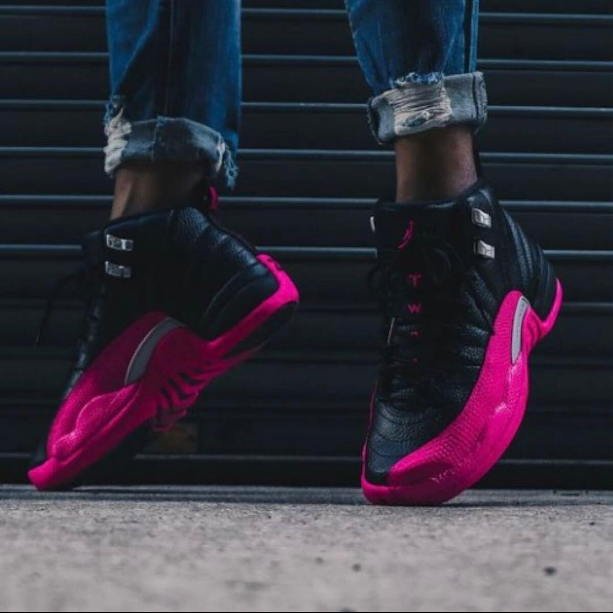 NIKE ナイキ エアジョーダン12レトロGG レアカラーBLACK/DEADLY PINK 25cm