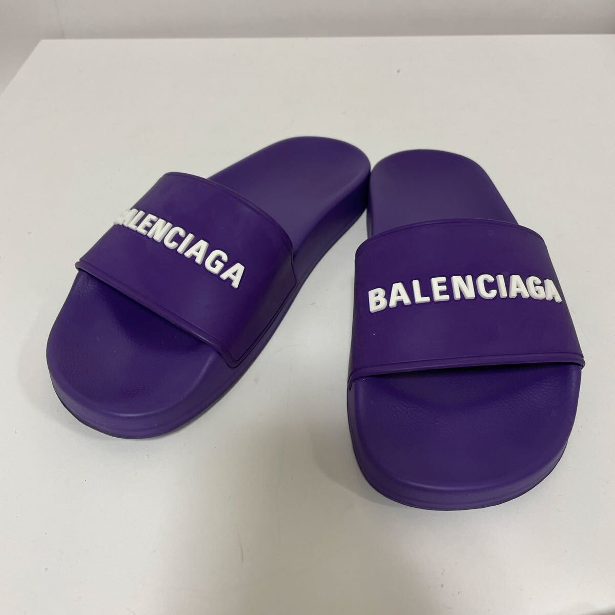 BALENCIAGA ネイビー サンダル バレンシアガ プール スライドサンダル 