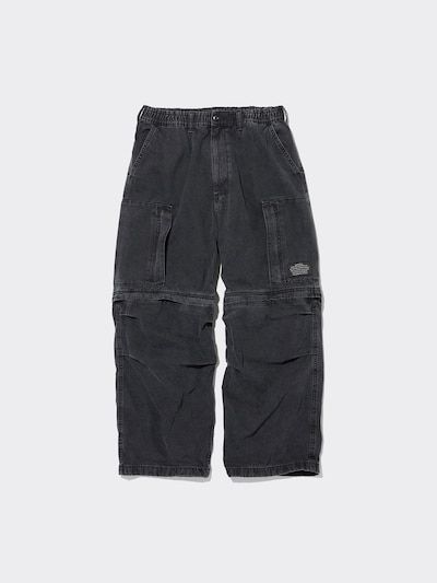 新品 正規 UNDERCOVER × GU デニムコンバーチブルワイドカーゴパンツ DARK GRAY [サイズXL] /アンダーカバー/ジーユー/denim cargo pants