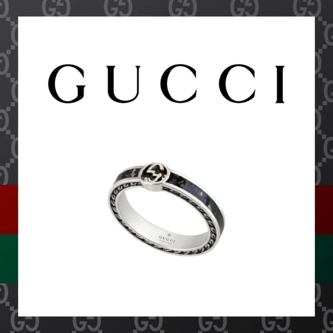 ○★新品 未使用 Gucci インターロッキングG シルバーリング スリムリング 22号（グッチ）○●