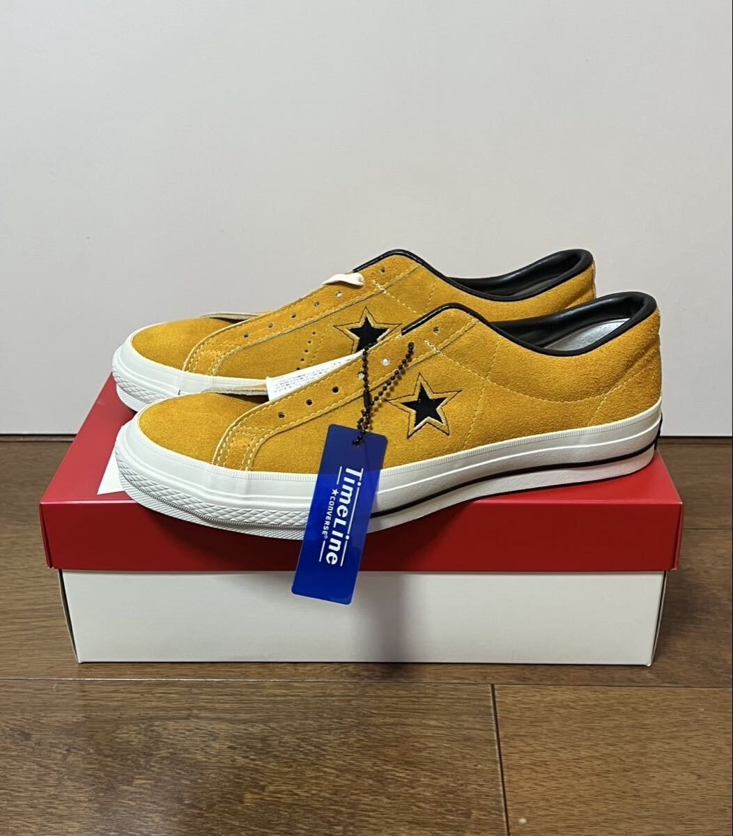 【新品】CONVERSE コンバース TIMELINE ONE STAR J VTG GOLD タイムライン ワンスター ゴールド イエロー 28.0cm 日本製 OS J
