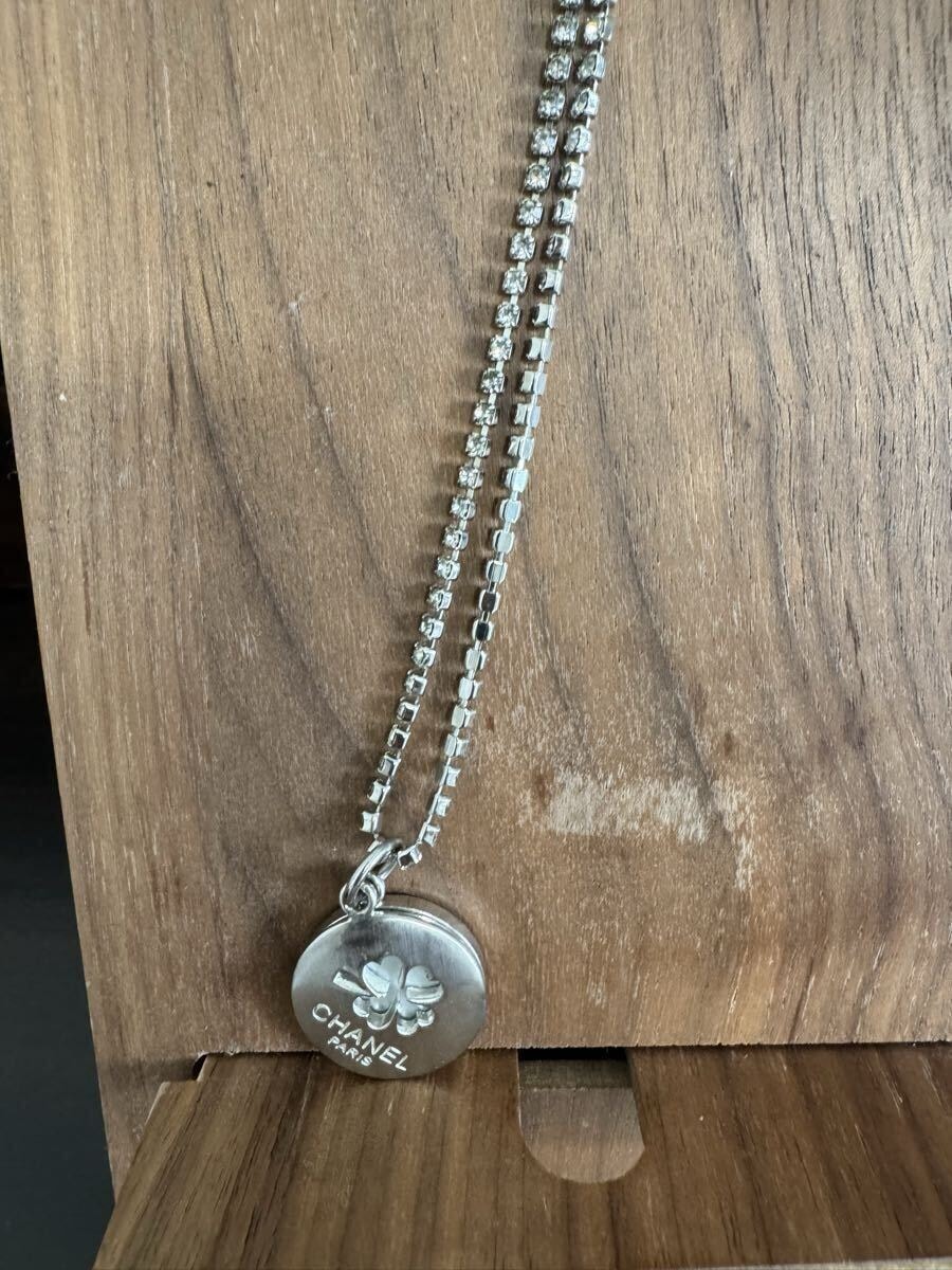 【アクセサリー　ネックレス】クローバー シルバー CHANEL