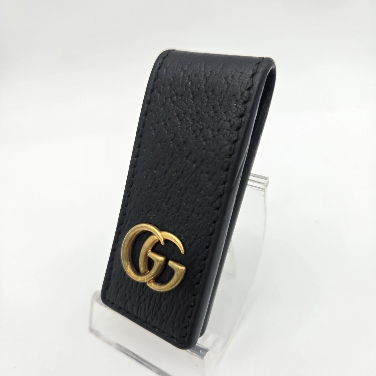B (目立った傷や汚れなし)】GUCCI グッチ マネークリップ GGマーモント