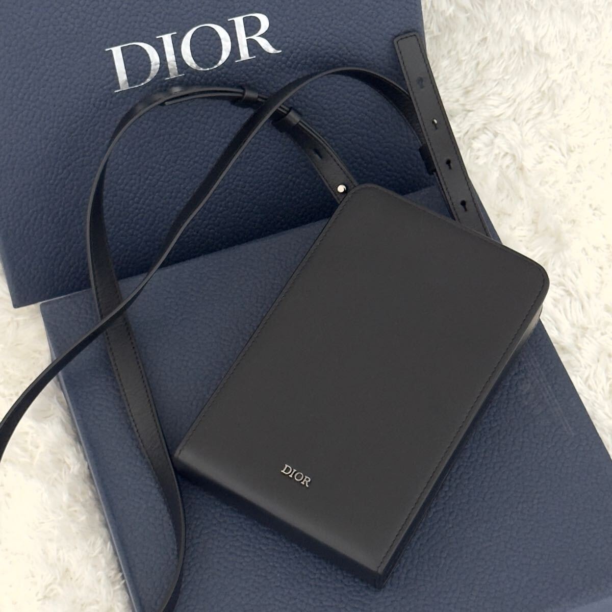 ☆美品☆DIOR ディオール ウルトラメッセンジャー ショルダーバッグ ブラック フォンホルダー 