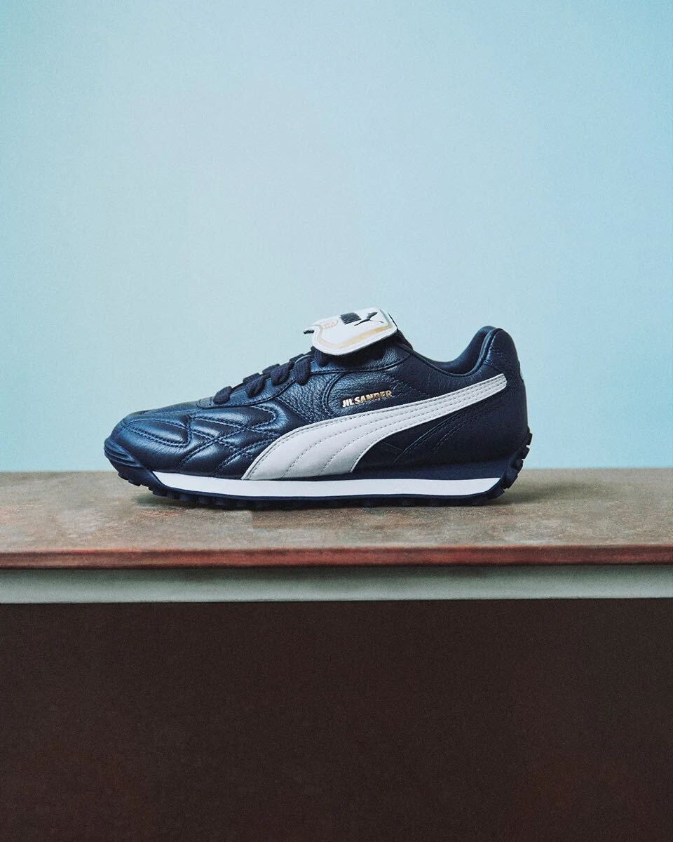 【新品未使用 箱・付属品完備】JIL SANDER x PUMA King Avanti スニーカー サイズ40 ネイビー/US7.5 25.5cm/ジルサンダー×プーマ コラボ 