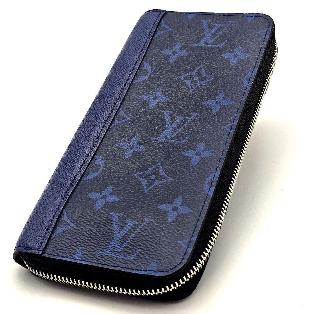 ルイヴィトン　ジッピーウォレット　ヴェルティカル　タイガラマ　長財布　ブルー　青　モノグラム　G353