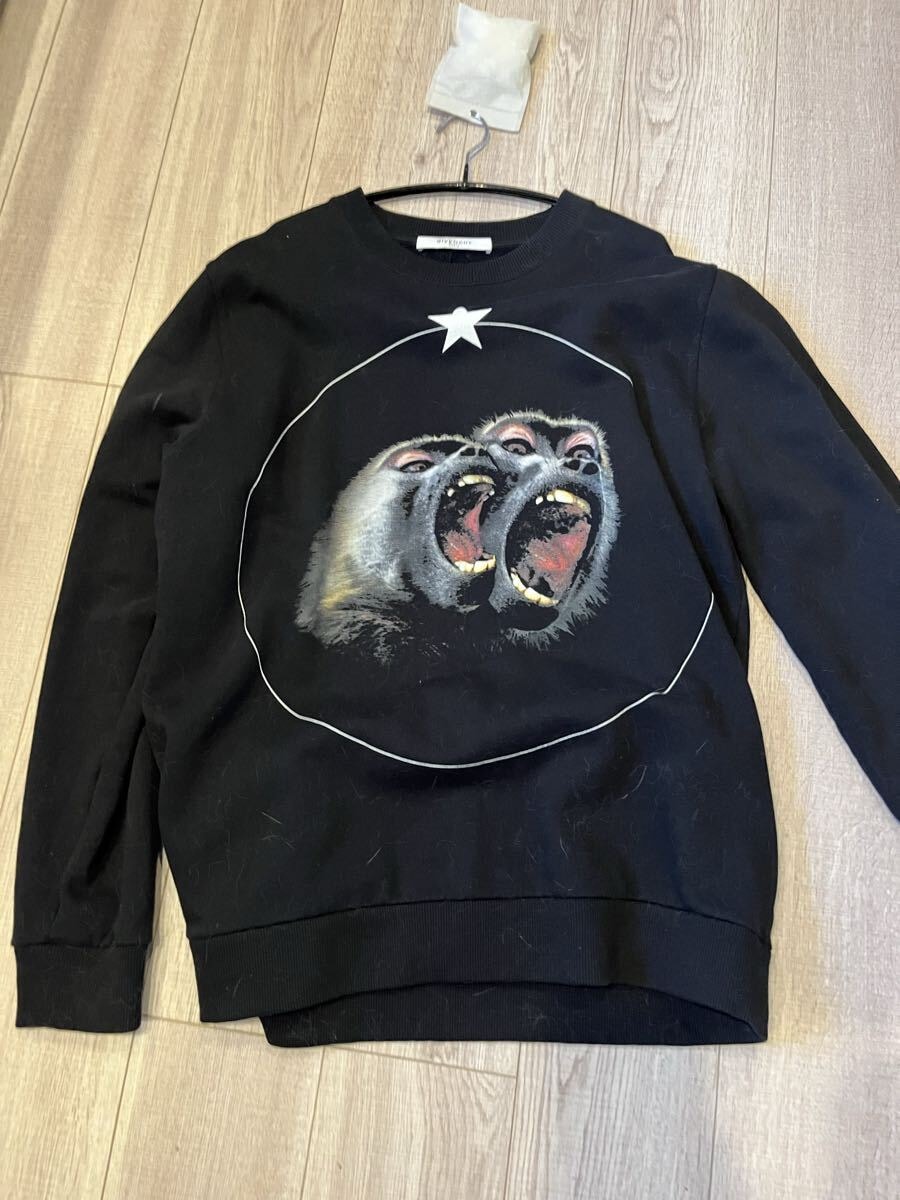 Givenchy ジバンシィ リカルド ティッシ期 モンキースウェット トレーナー ブラック コットン 黒 GIVENCHY