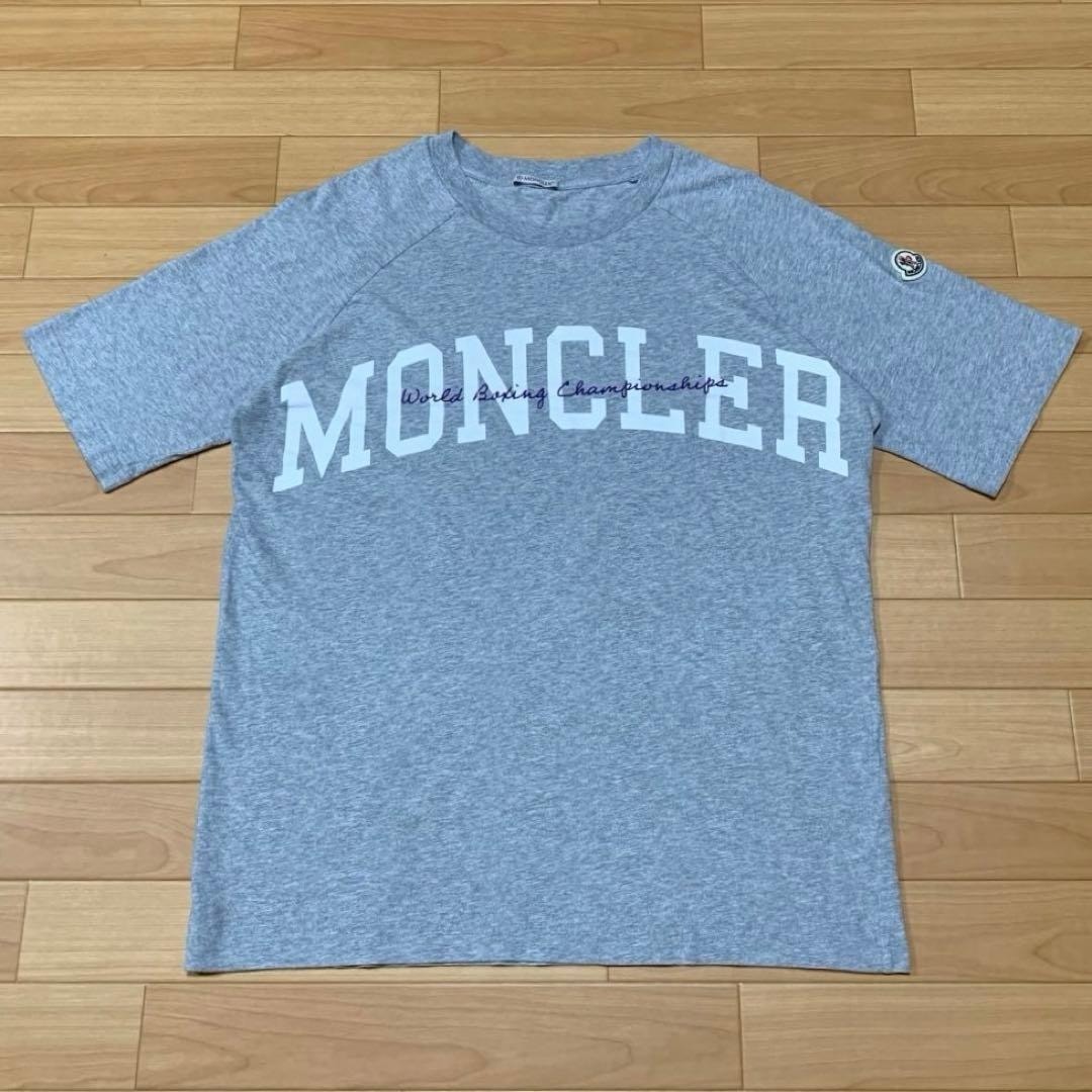 【美品】モンクレール　ロゴTシャツ ※タグ無し 中古・古着通販】MONCLER (モンクレール) ロゴTシャツ ブラック サイズ
