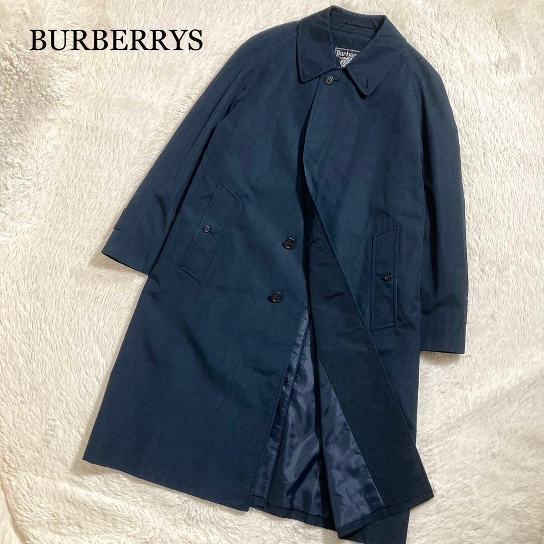 極美品 希少 BURBERRYS バーバリーズ ステンカラーコート ロング 比翼ボタン Sサイズ