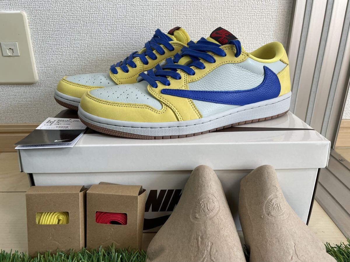 トラヴィススコット × ナイキ ウィメンズ エアジョーダン1 レトロ ロー OG "カナリー"