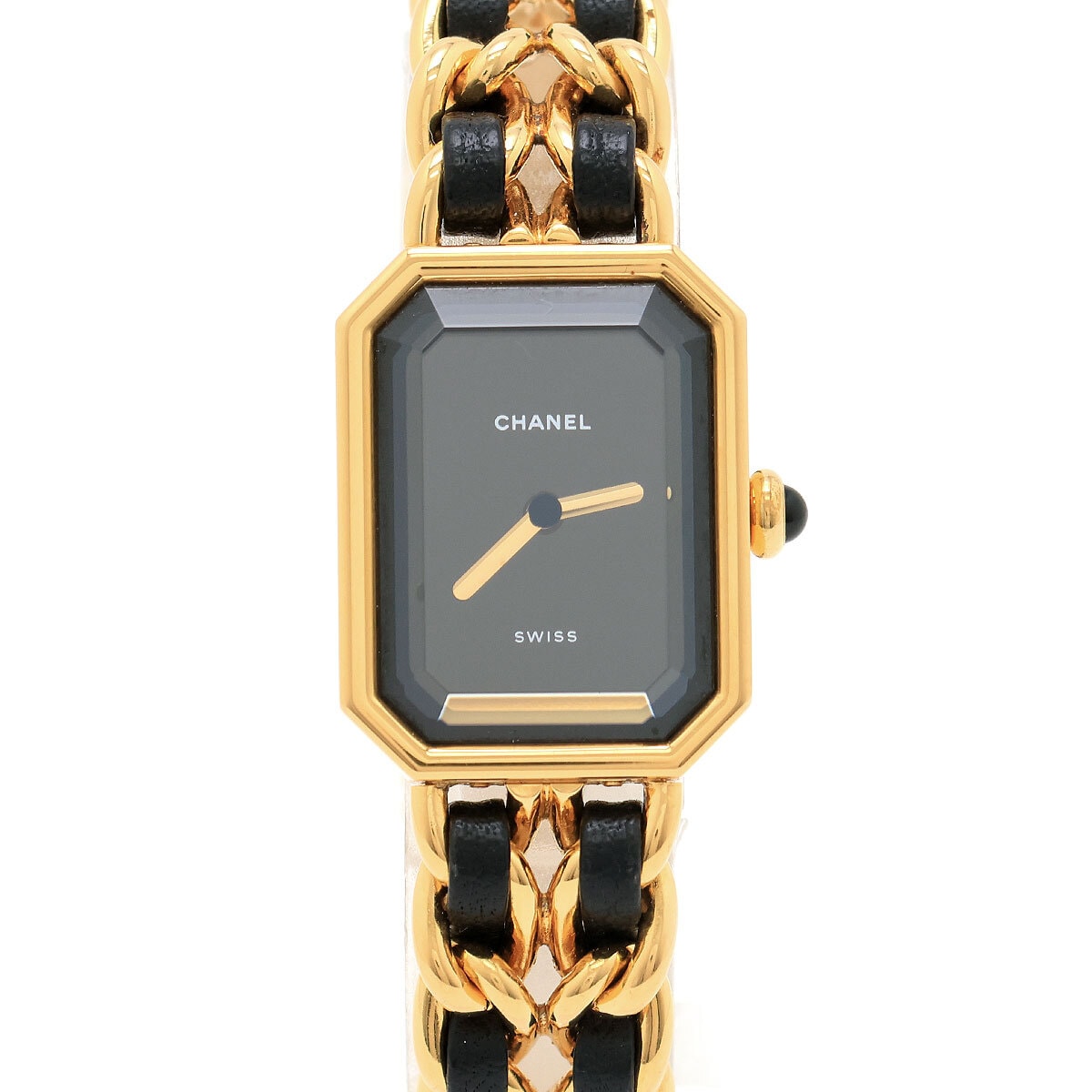 中古 CHANEL シャネル 腕時計 PREMIERE プルミエール M H0001 黒文字盤 電池式 レディース クォーツ ブランド腕時計 エレガント ブレス