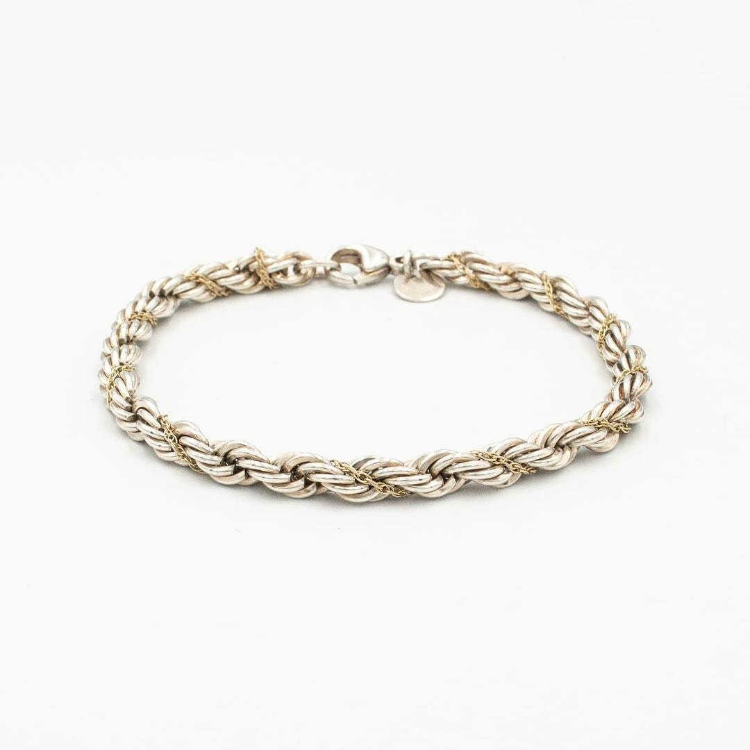 ヴィンテージ ティファニー ツイストロープ ブレスレット 18.7cm 90年代