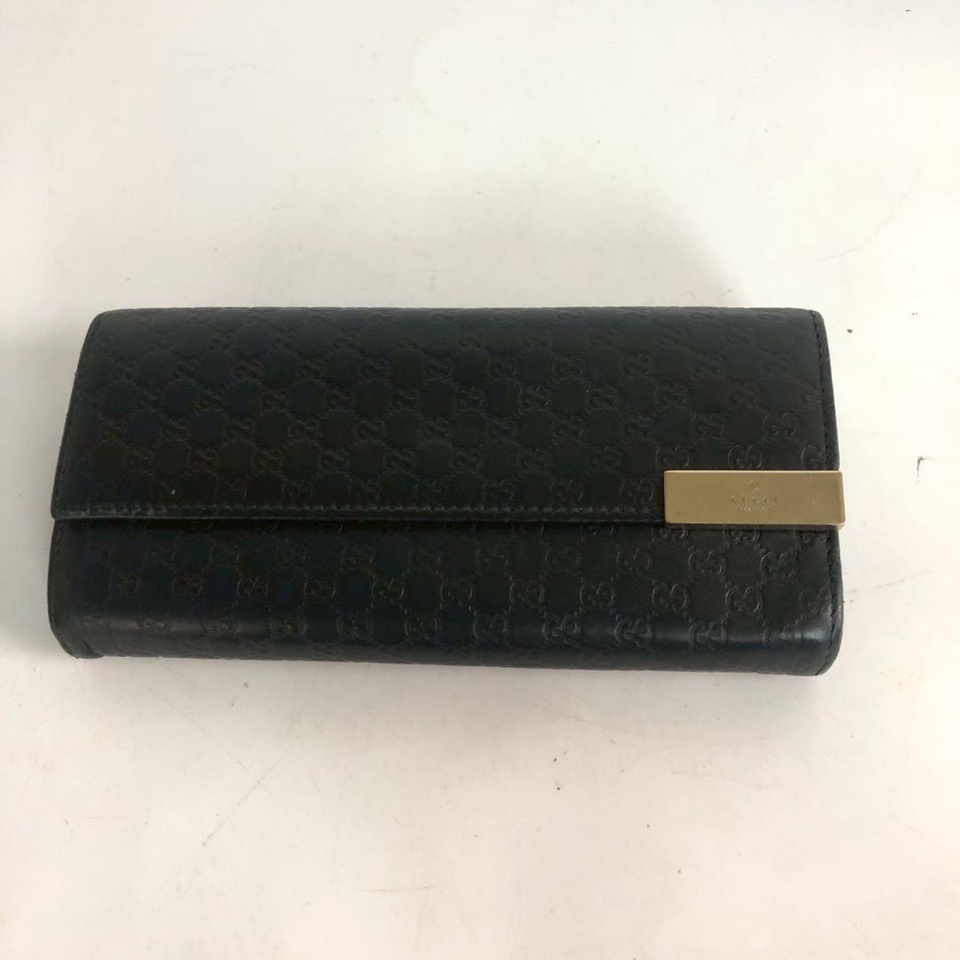 GUCCI グッチ グッチシマ 長財布 ブラック 小物 レディース ブランド GG型押し 財布 ロングウォレット 黒 黒色 ロゴ 金具 整理 定番 人気