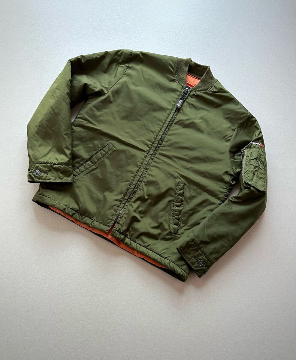 spiewak スピワック supreme stussy L ma1 ブルゾン 目立った傷や汚れなし】レア 90s USA製 STUSSY SPIEWAK MA-1 BOMBER