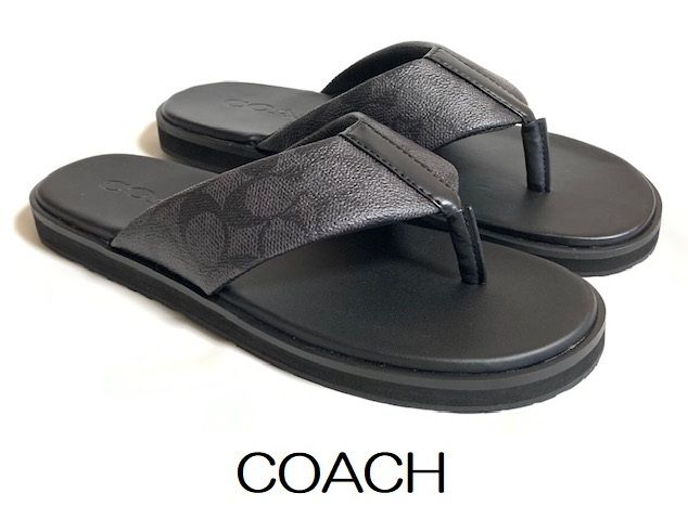 安心国内発送 COACH SIGNATURE フリップ フロップ サンダル 2色 COACH 国内発送 コーチ サンダル レディース メンズ ビーチ