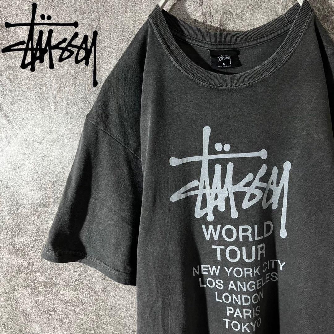 [大人気]　ステューシー　Tシャツ　ビックプリント◎　ワールドツアー　存在感◎