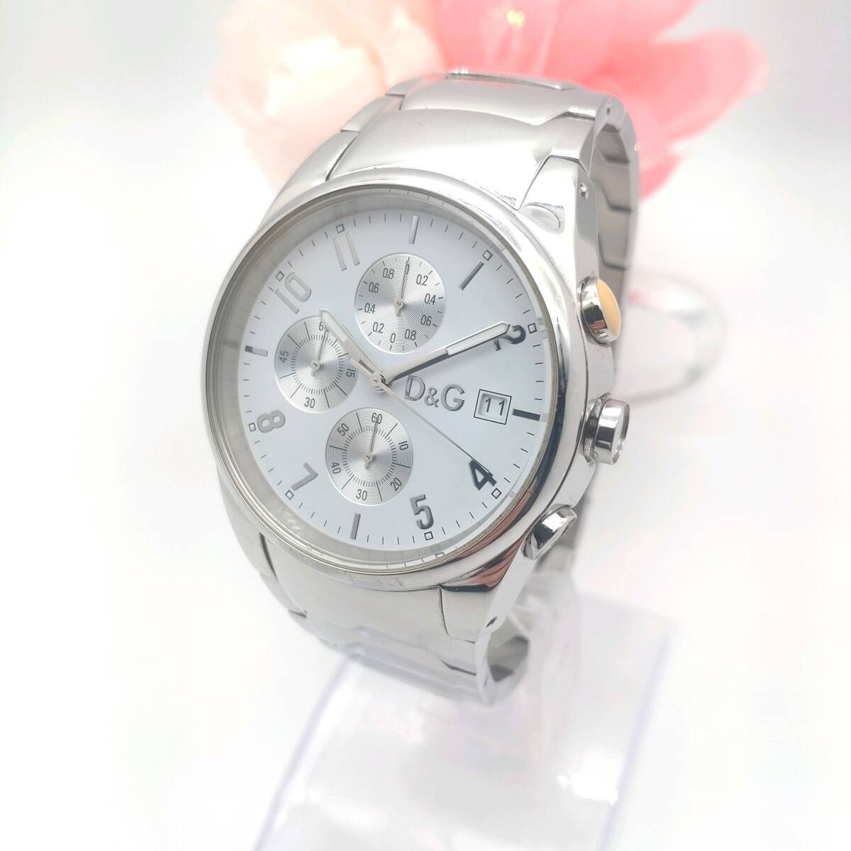 『訳あり』D&G★DOLCE&GABBANA★ドルチェアンドガッバーナ★クォーツ 腕時計★メンズ★クロノグラフ★ドルガバ★ディーアンドジー★管858c