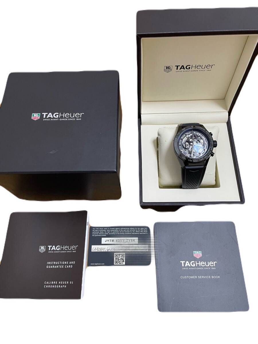 ☆TAG Heuer タグホイヤー☆CAR2A90 カレラ キャリバーホイヤー01 クロノグラフ 自動巻き メンズ 超美品！