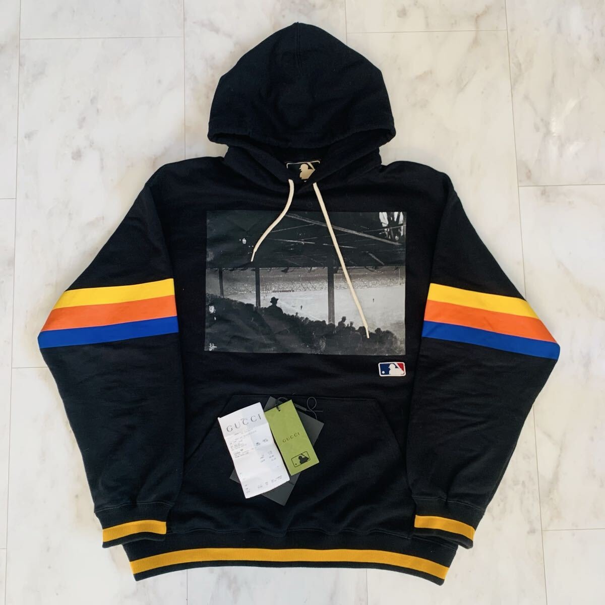 【希少】GUCCI MLB メジャーリーグ　コラボ　パーカー Lサイズ