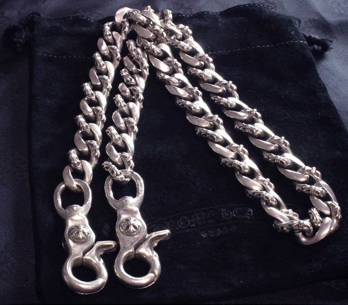 【100％正規】SPオーダー『“EXロング” エクストラファンシー ウォレットチェーン Wクリップ』クロムハーツ chromehearts rolex cmクロス