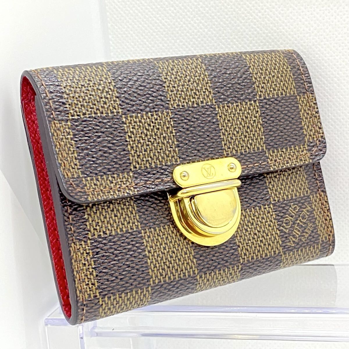 【美品】 LOUIS VUITTON ポルトモネコアラ カード コインケース ルイヴィトン ダミエ