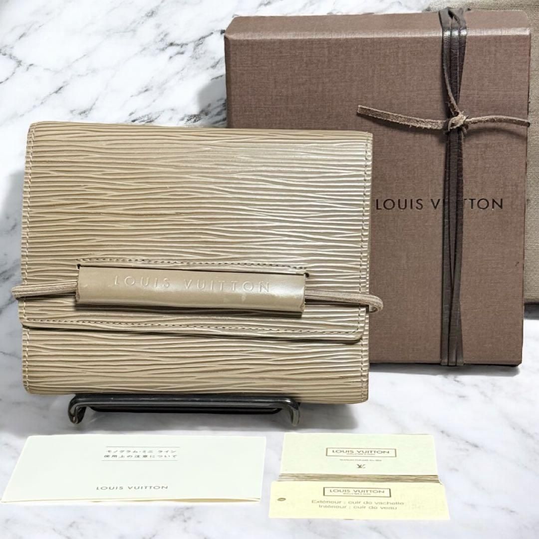 LOUIS VUITTON ポルトフォイユサラ　エピ　エラスティック 未使用に近い】LOUIS VUITTON ポルトフォイユサラ エピ エラ