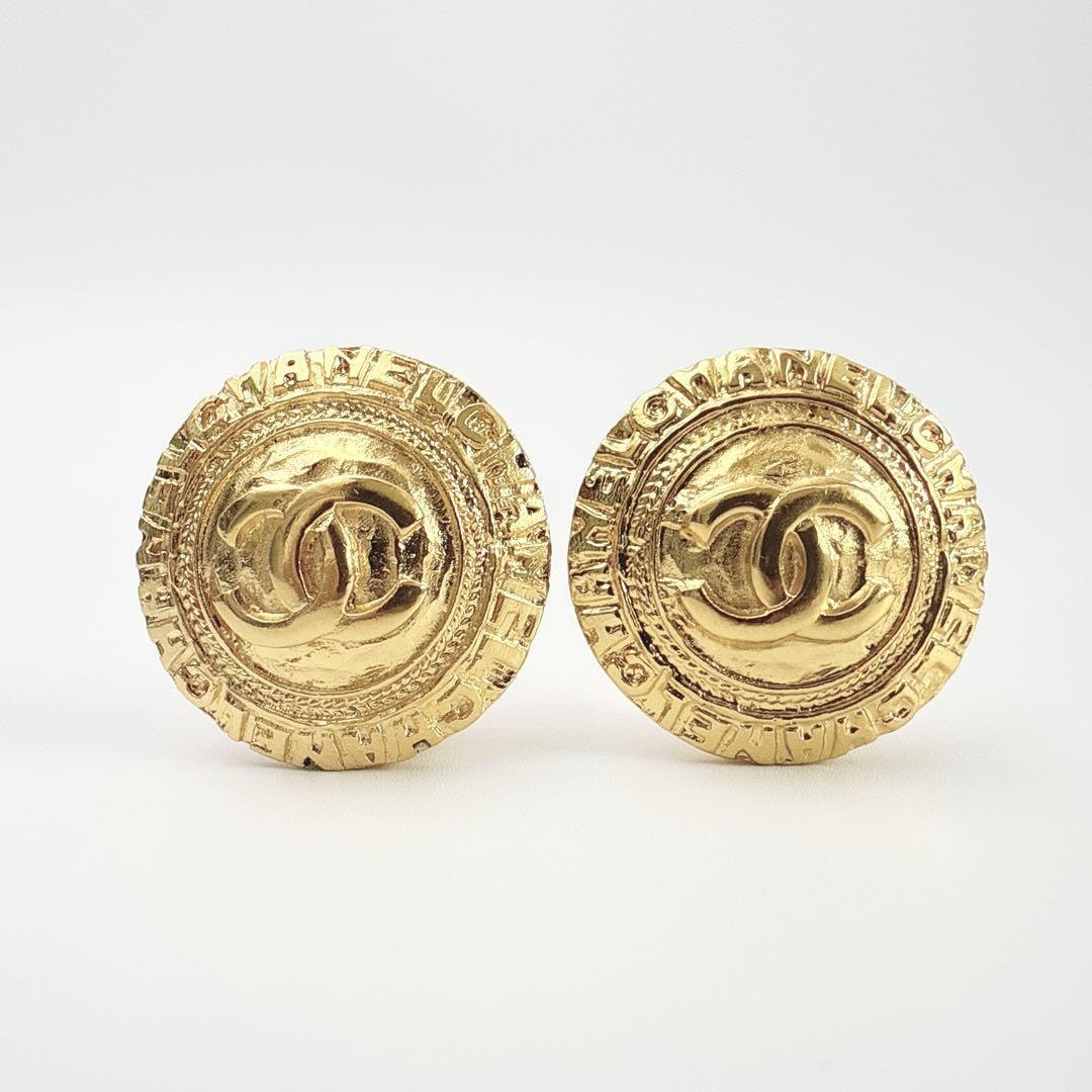 シャネル ココマーク ラウンド イヤリング アクセサリー ゴールド ヴィンテージ