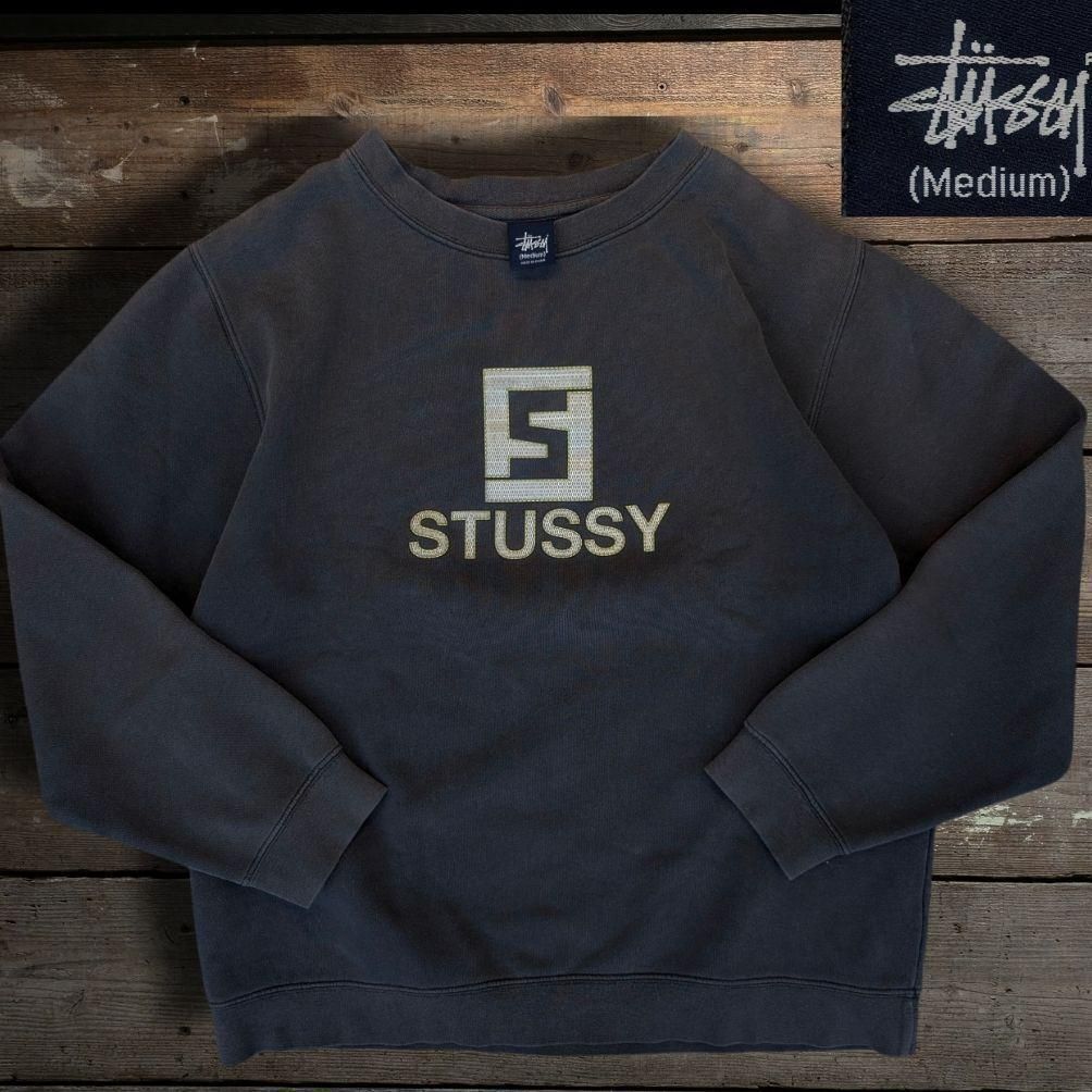 目立った傷や汚れなし】鬼フェード 90s old stussy 刺繍ロゴ