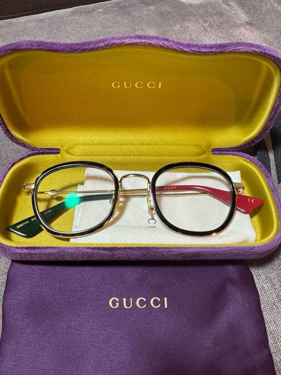 GUCCI ラウンドフレーム メガネ ケース付き GUCCI