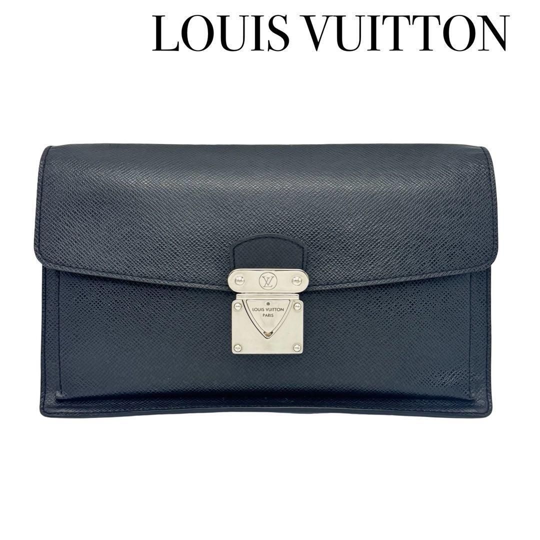 LOUIS VUITTON ルイヴィトン 型番：M32592 タイガ ベライア レザー セカンドバッグ クラッチバッグ ブラック 黒 メンズ ビジネス