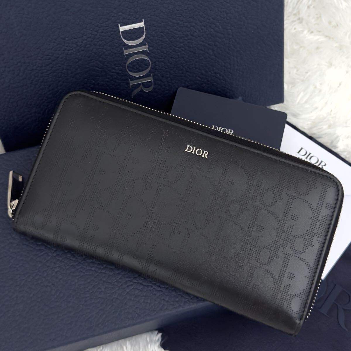 美品　Dior ウォレット ディオール x ショーン ステューシー ビー ウォレット (8カード