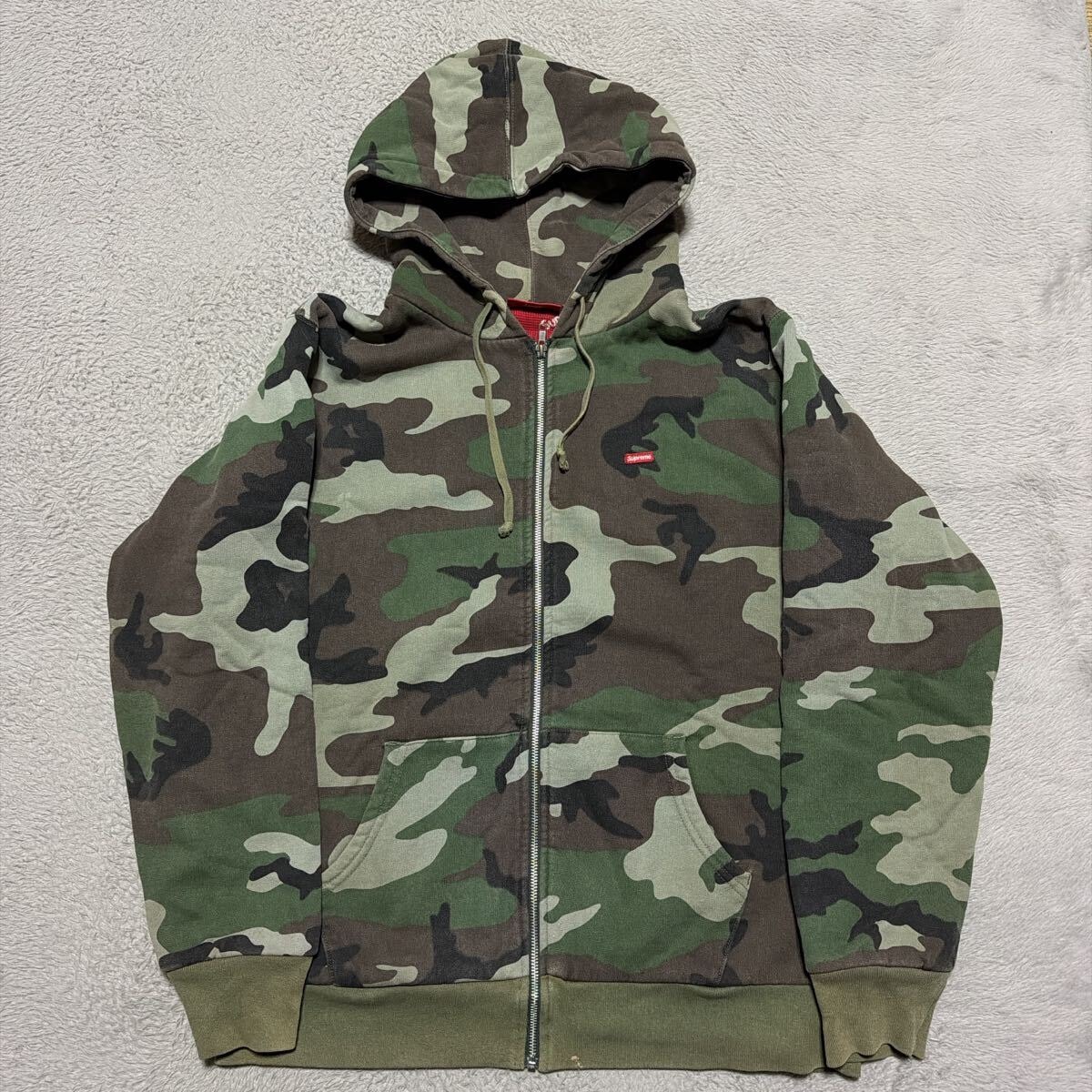 Supreme Small Box Logo Hooded Sweatshirt パーカー　スウェット　Zip サーマル　Camo 迷彩　リピートロゴ　L