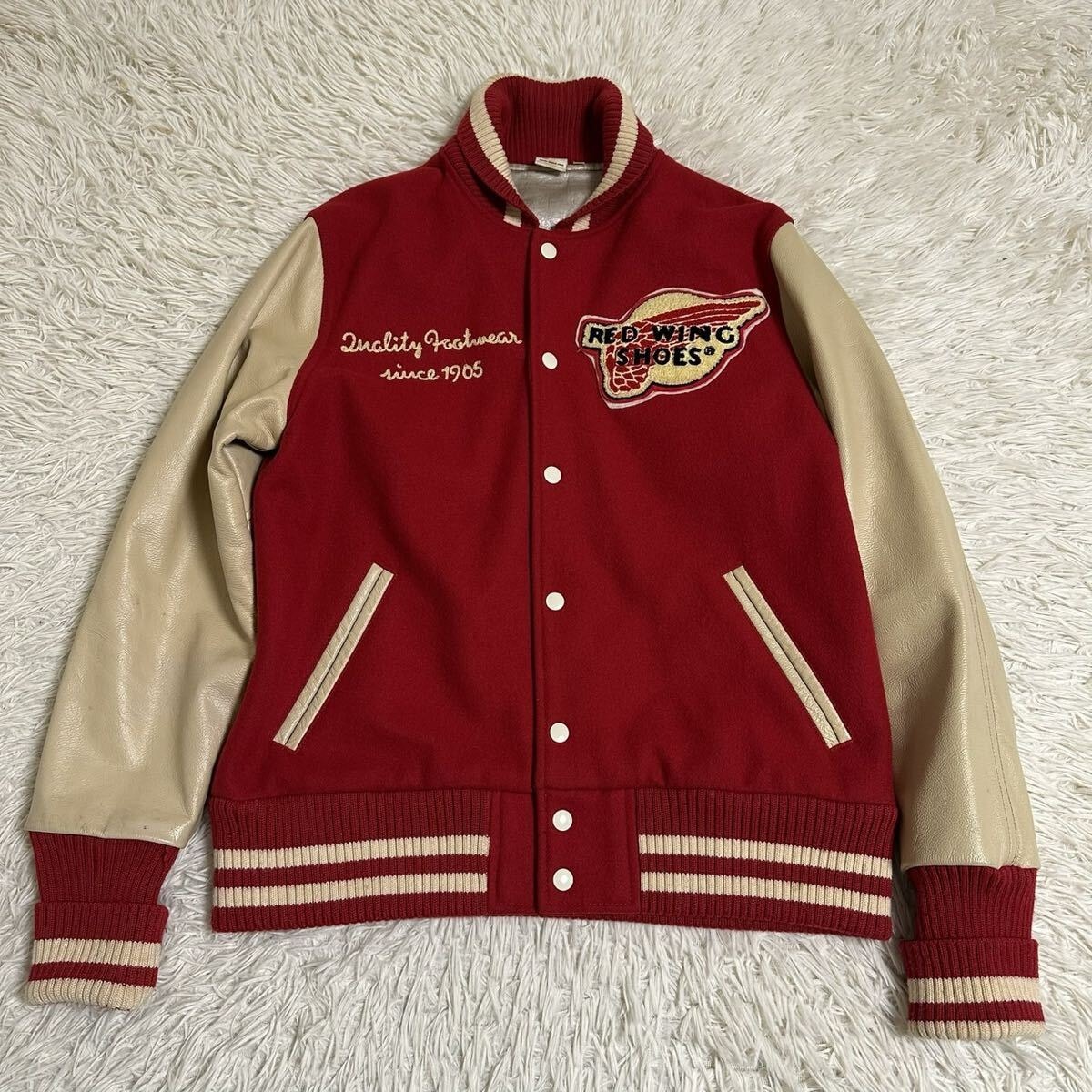 希少【REDWING】レッドウィング 90s スタジャン ホワイツビルスクーカム